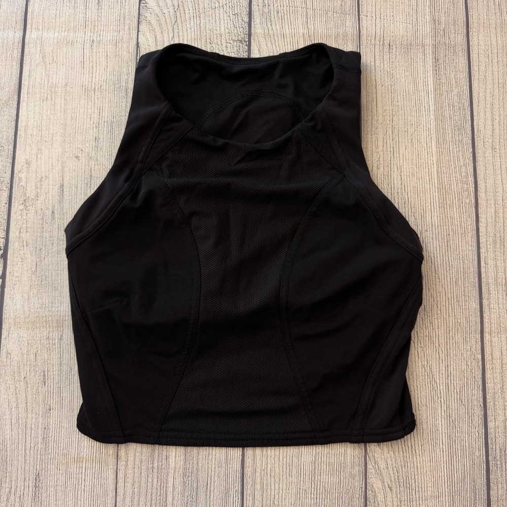 Lululemon Mesh Panelled Training Shelf Tank Size 4 Women's Workout